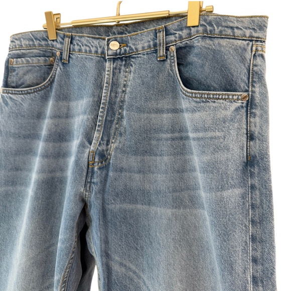 169. DJERF AVENUE Boyfriend Relaxed Style Denim Jeans Embroidered $140 Sz 31 EUC - Picture 3 of 5